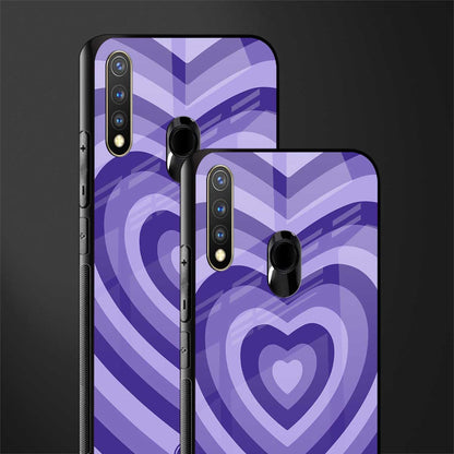 y2k purple hearts aesthetic glass case for vivo y19 image-2