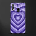 y2k purple hearts aesthetic glass case for vivo u20 image