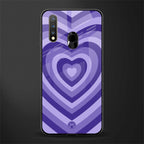 y2k purple hearts aesthetic glass case for vivo u20 image