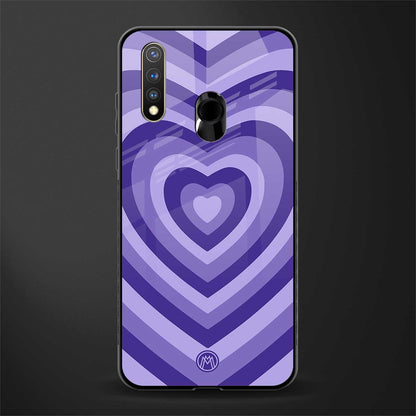 y2k purple hearts aesthetic glass case for vivo u20 image