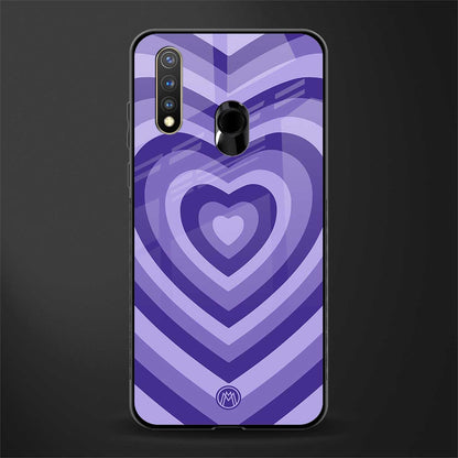 y2k purple hearts aesthetic glass case for vivo y19 image