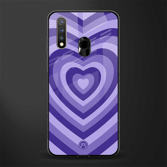 y2k purple hearts aesthetic glass case for vivo y19 image