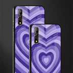 y2k purple hearts aesthetic glass case for vivo z1x image-2