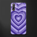 y2k purple hearts aesthetic glass case for vivo z1x image