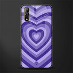 y2k purple hearts aesthetic glass case for vivo z1x image