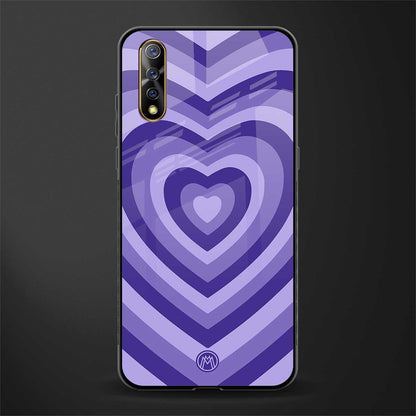 y2k purple hearts aesthetic glass case for vivo z1x image