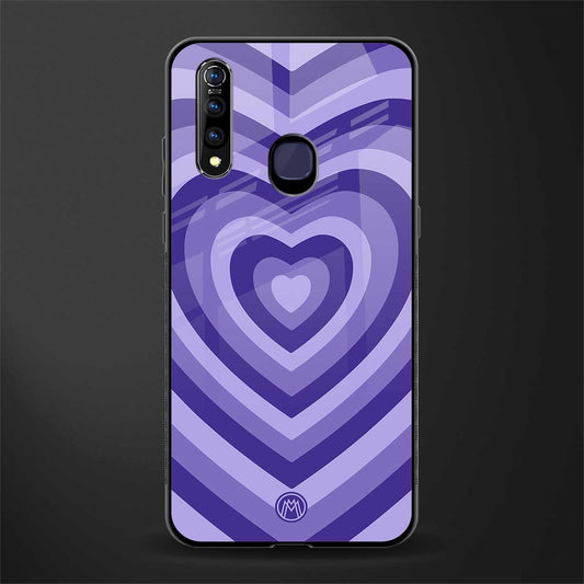 y2k purple hearts aesthetic glass case for vivo z1 pro image