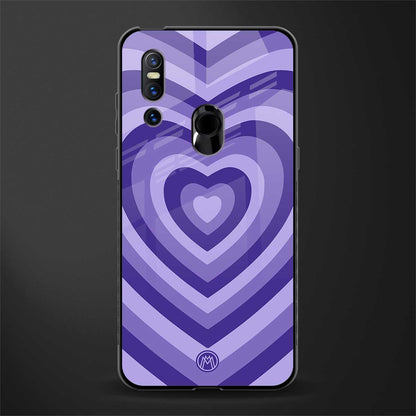y2k purple hearts aesthetic glass case for vivo v15 image