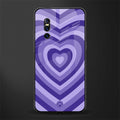 y2k purple hearts aesthetic glass case for vivo v15 pro image