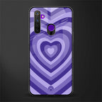 y2k purple hearts aesthetic glass case for realme 5 image