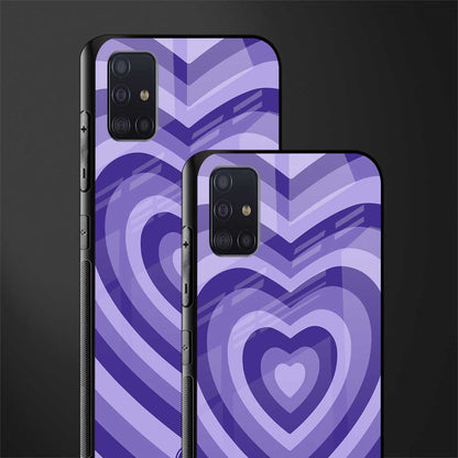 y2k purple hearts aesthetic glass case for samsung galaxy a71 image-2
