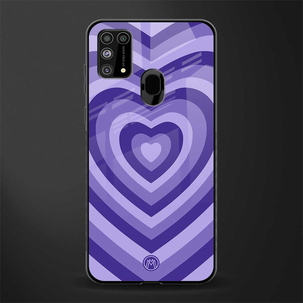 y2k purple hearts aesthetic glass case for samsung galaxy m31 prime edition image