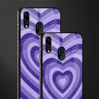 y2k purple hearts aesthetic glass case for samsung galaxy m10s image-2
