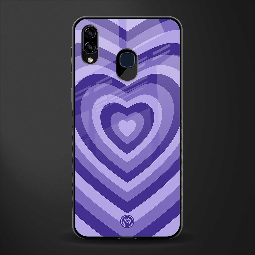 y2k purple hearts aesthetic glass case for samsung galaxy m10s image