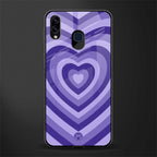 y2k purple hearts aesthetic glass case for samsung galaxy m10s image