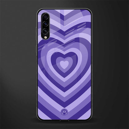 y2k purple hearts aesthetic glass case for samsung galaxy a70 image