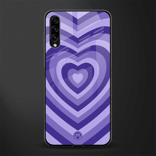 y2k purple hearts aesthetic glass case for samsung galaxy a70 image