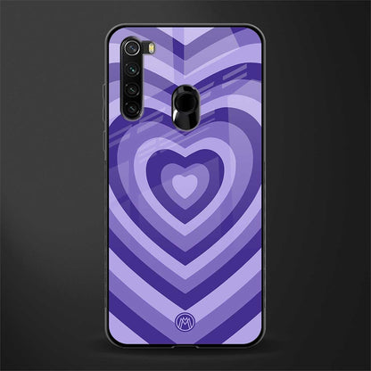 y2k purple hearts aesthetic glass case for redmi note 8 image