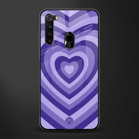 y2k purple hearts aesthetic glass case for redmi note 8 image