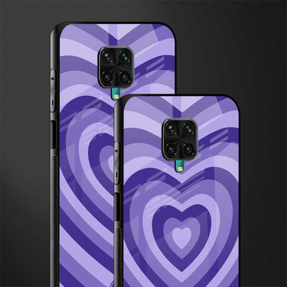 y2k purple hearts aesthetic glass case for poco m2 pro image-2
