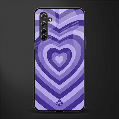 y2k purple hearts aesthetic glass case for realme 6i image