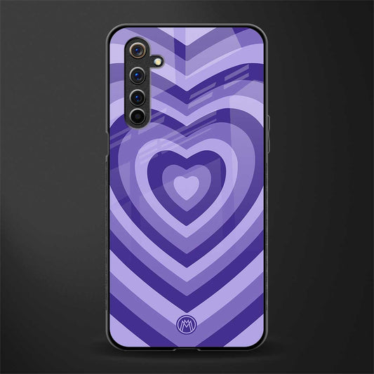 y2k purple hearts aesthetic glass case for realme 6i image
