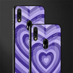 y2k purple hearts aesthetic glass case for redmi note 7s image-2