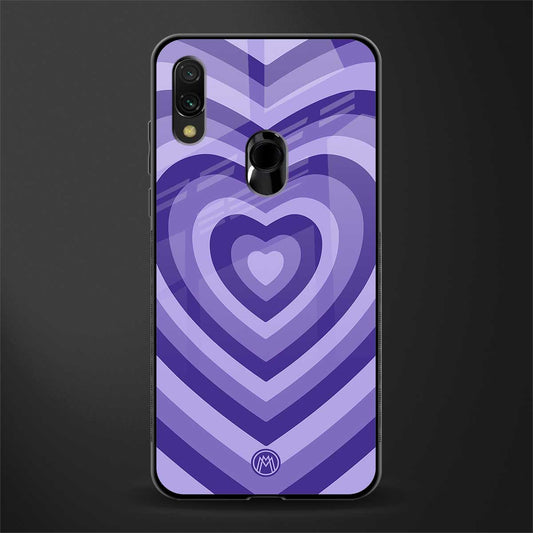 y2k purple hearts aesthetic glass case for redmi y3 image