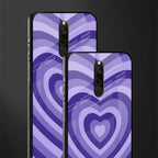 y2k purple hearts aesthetic glass case for redmi 8 image-2