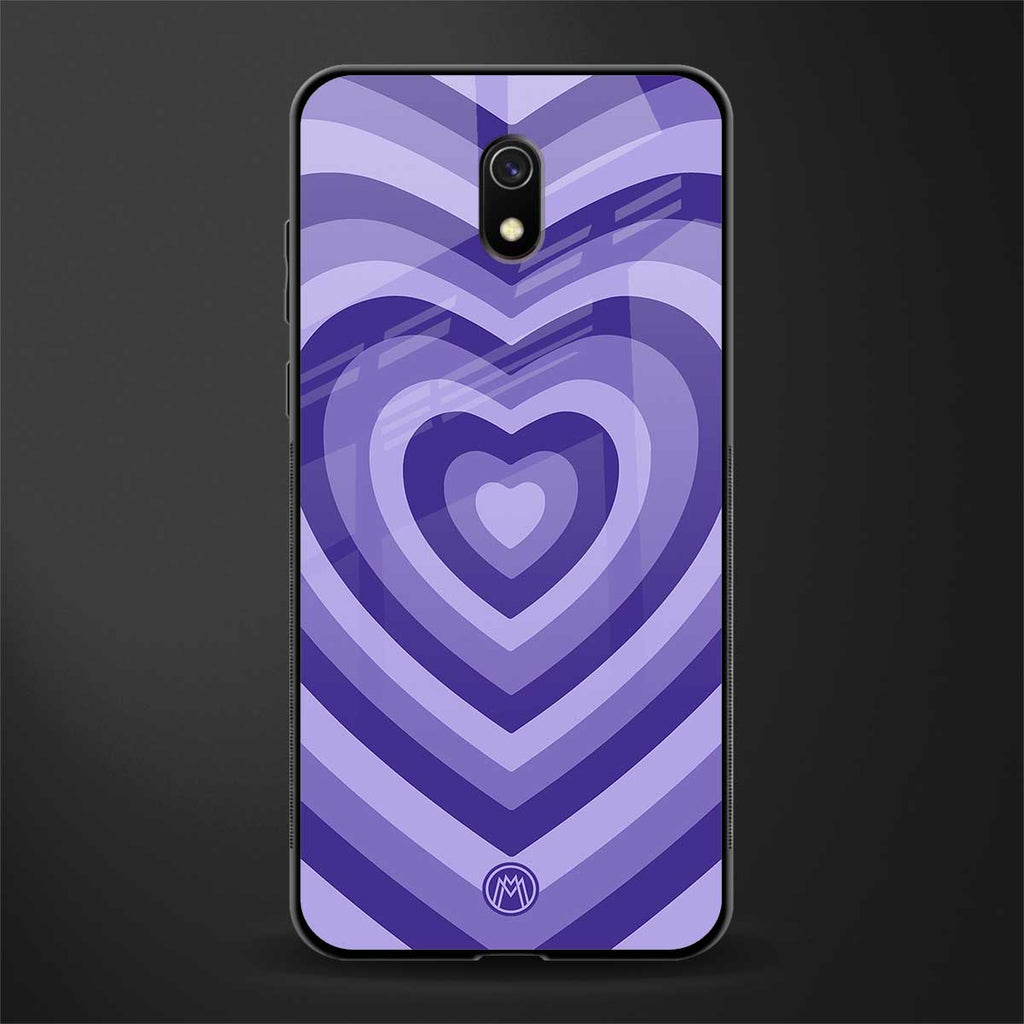 y2k purple hearts aesthetic glass case for redmi 8a image