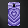 y2k purple hearts aesthetic glass case for redmi 8a image