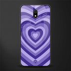 y2k purple hearts aesthetic glass case for redmi 8a image