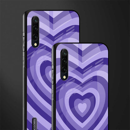 y2k purple hearts aesthetic glass case for mi a3 redmi a3 image-2