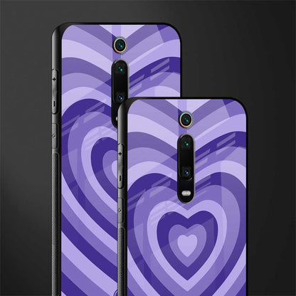 y2k purple hearts aesthetic glass case for redmi k20 image-2
