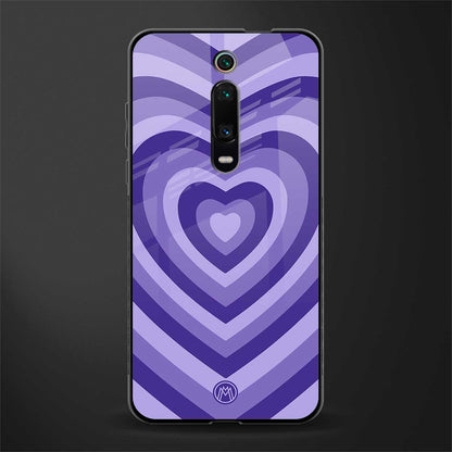 y2k purple hearts aesthetic glass case for redmi k20 image