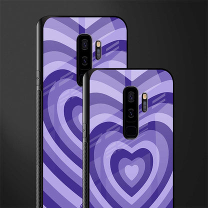 y2k purple hearts aesthetic glass case for samsung galaxy s9 plus image-2