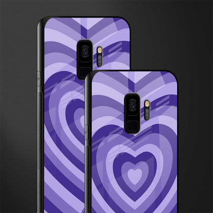 y2k purple hearts aesthetic glass case for samsung galaxy s9 image-2