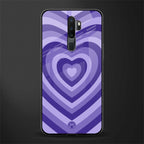 y2k purple hearts aesthetic glass case for oppo a5 2020 image