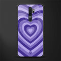 y2k purple hearts aesthetic glass case for oppo a9 2020 image