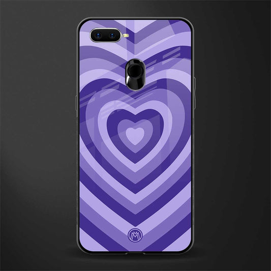 y2k purple hearts aesthetic glass case for oppo a5s image