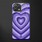 y2k purple hearts aesthetic glass case for mi 11 lite image