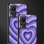 y2k purple hearts aesthetic glass case for vivo x60 pro image-2