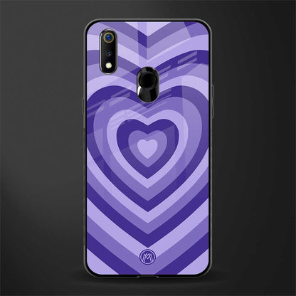 y2k purple hearts aesthetic glass case for realme 3 pro image