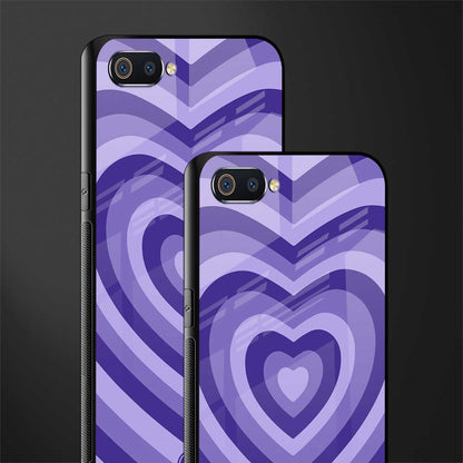 y2k purple hearts aesthetic glass case for realme c2 image-2