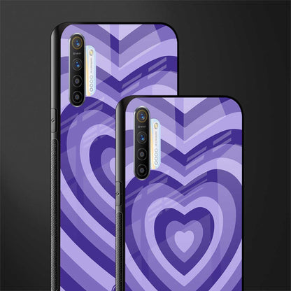 y2k purple hearts aesthetic glass case for realme xt image-2