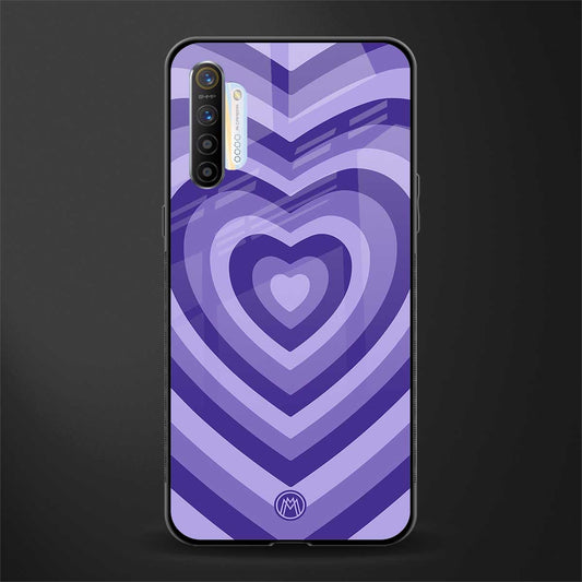 y2k purple hearts aesthetic glass case for realme x2 image