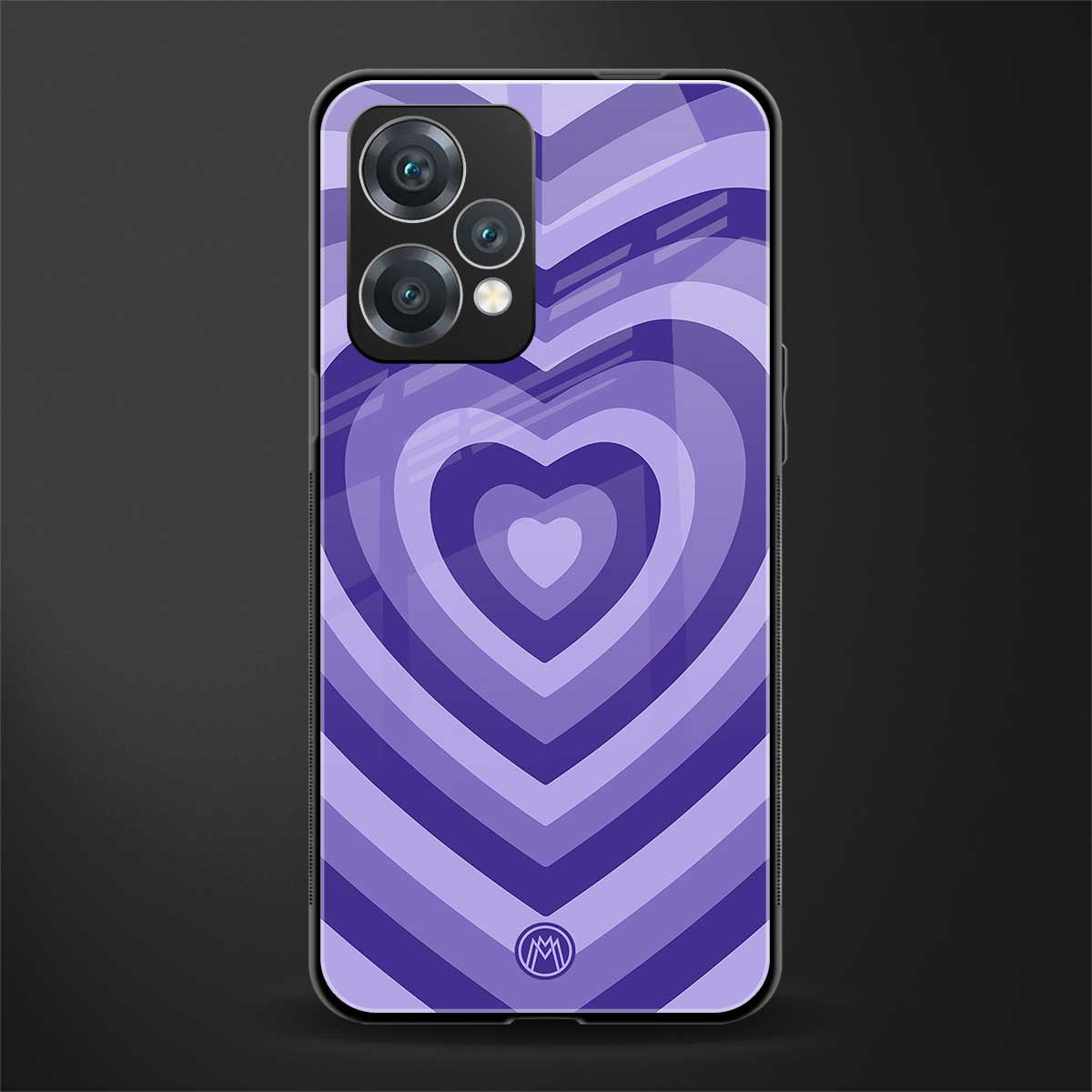 y2k purple hearts aesthetic back phone cover | glass case for realme 9 pro 5g
