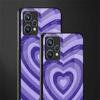 y2k purple hearts aesthetic glass case for realme 9 pro plus 5g image-2