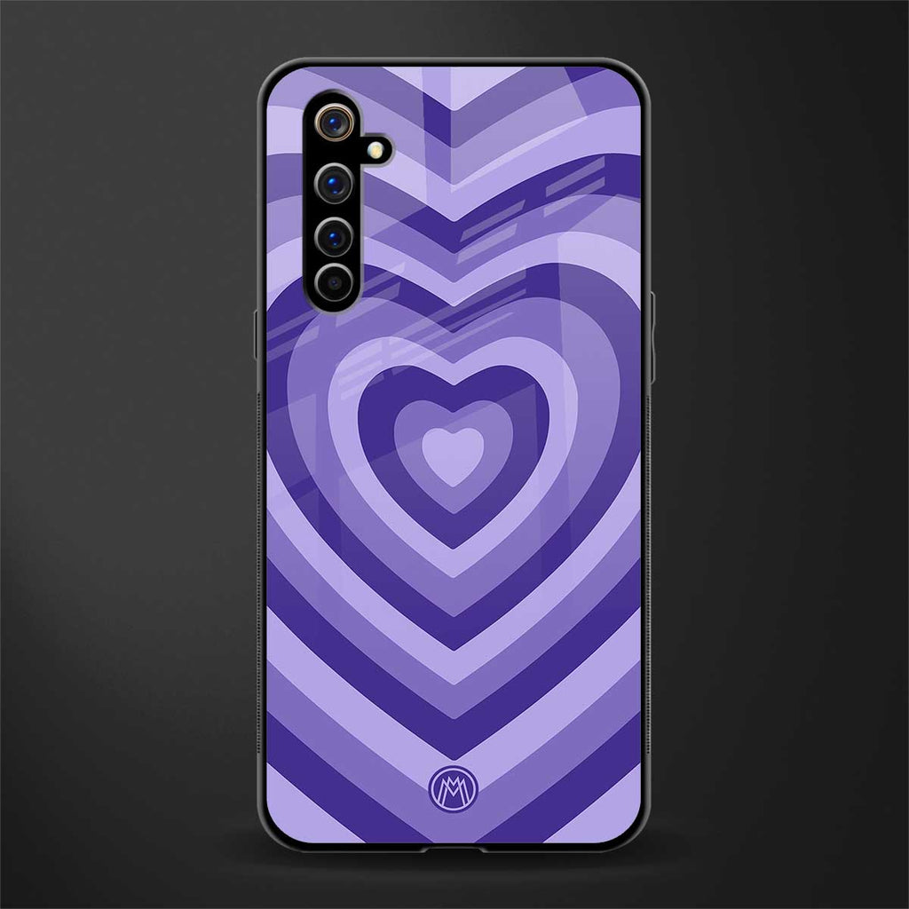 y2k purple hearts aesthetic glass case for realme x50 pro image