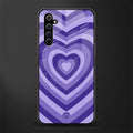 y2k purple hearts aesthetic glass case for realme x50 pro image